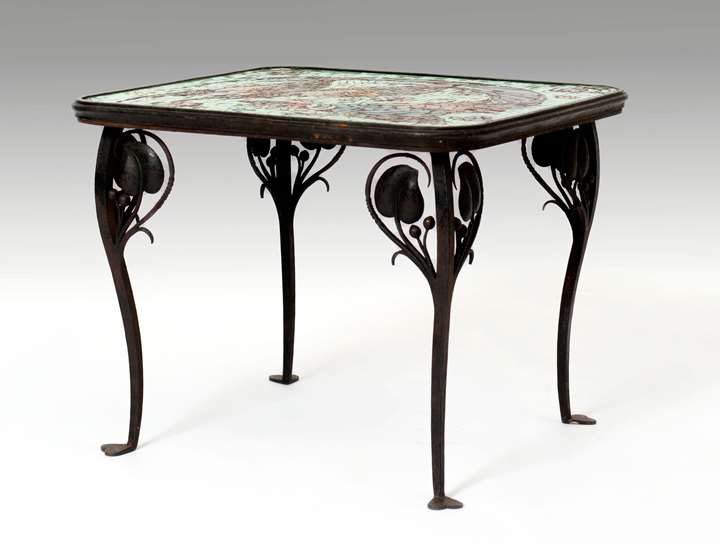 Table with a Glass Mosaic Tabletop
